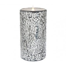 Everly Quinn Crackled Mosaic Unscented Flameless Candle EYQN5904